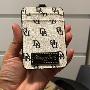 Dooney and Bourke ID lanyard, black and white